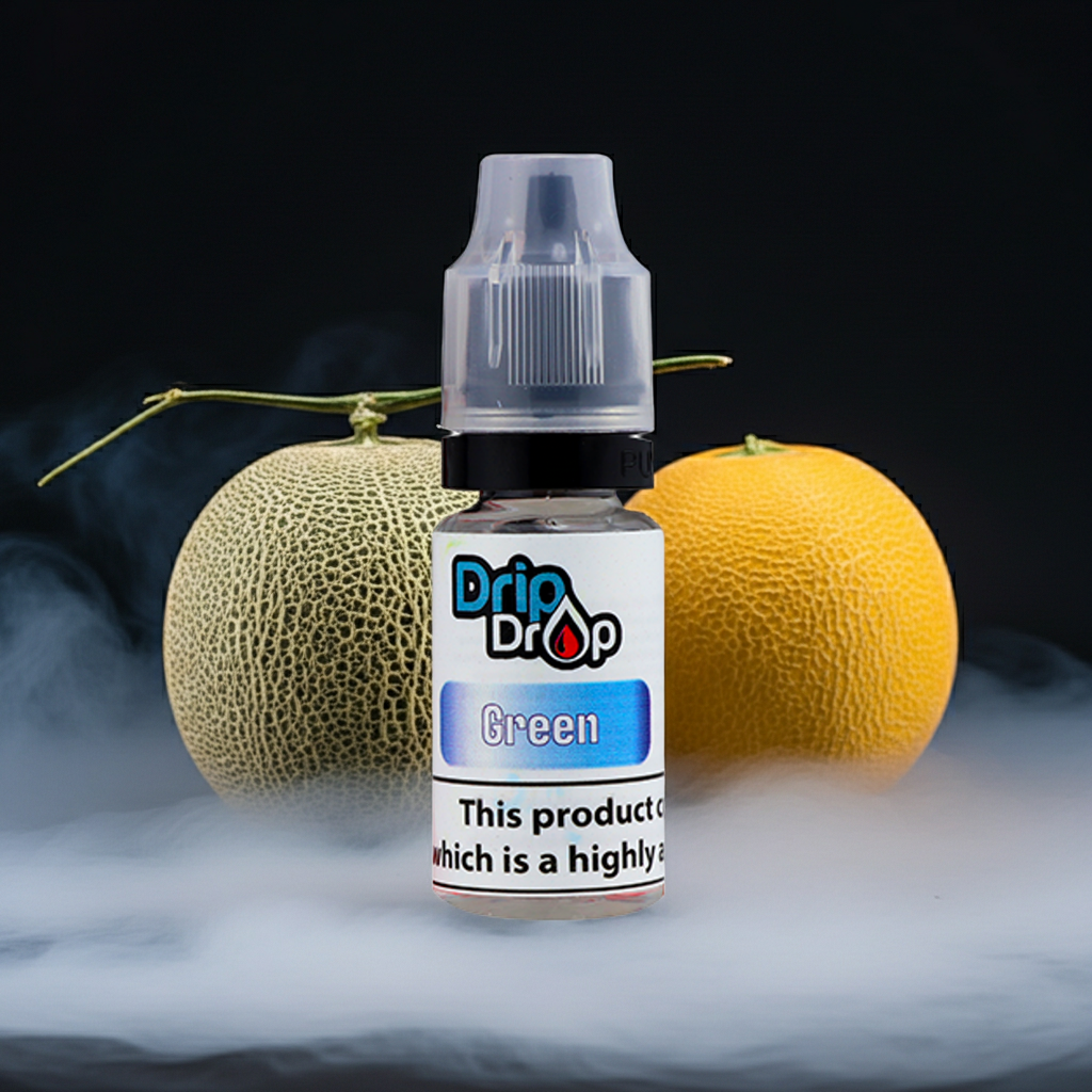 Drip Drop Green vape juice with a cantaloupe and honeydew