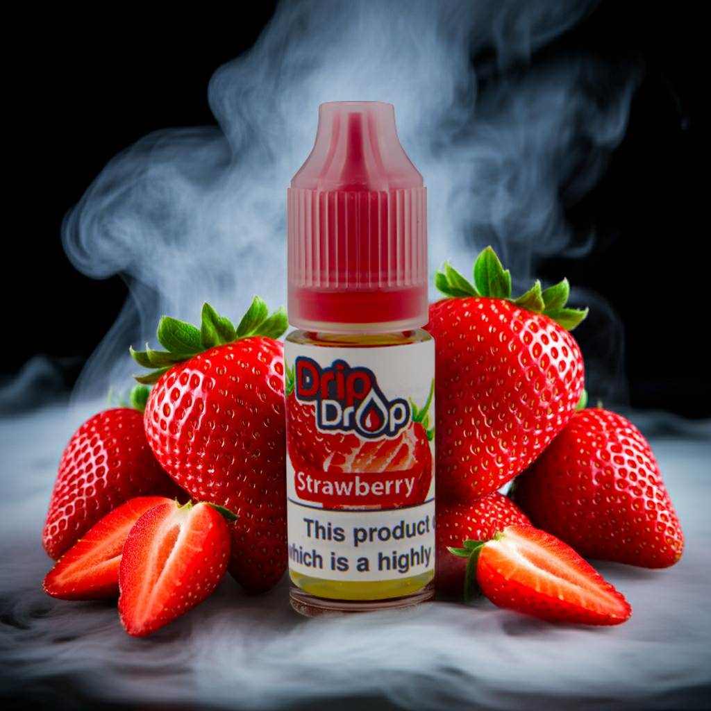 Strawberry-flavored vape juice